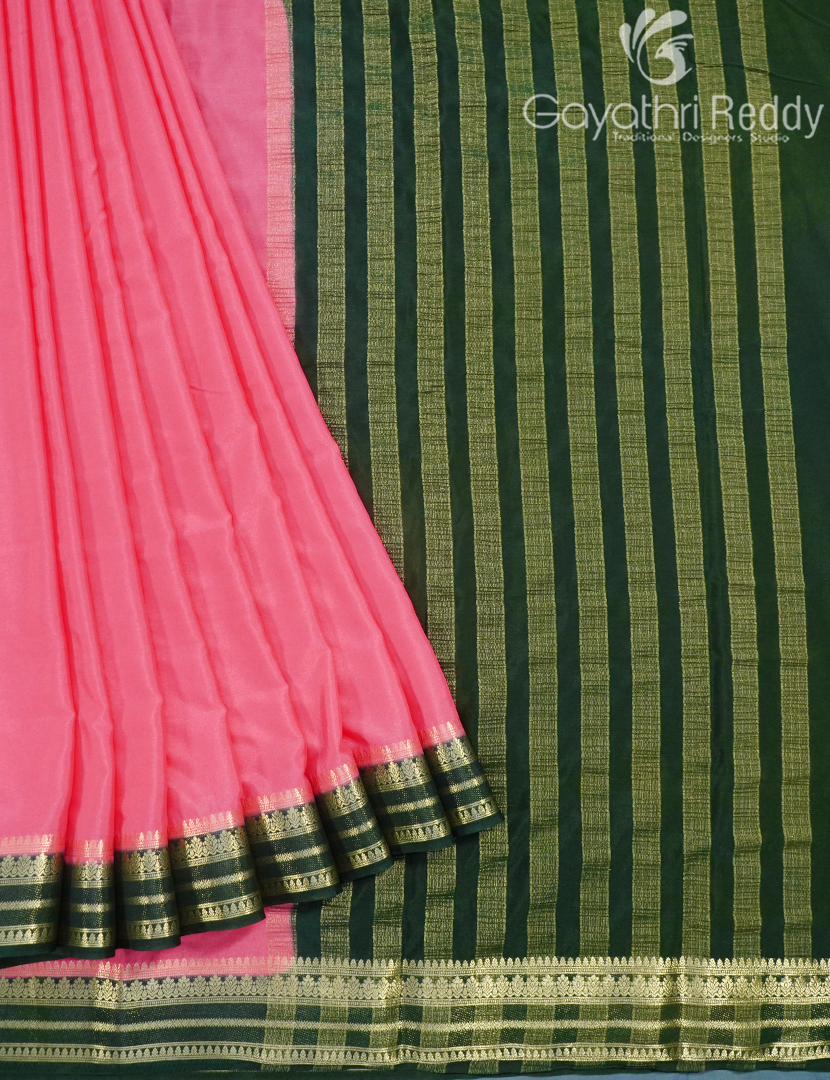 SEMI MYSORE CRAPE SAREE-SMC319