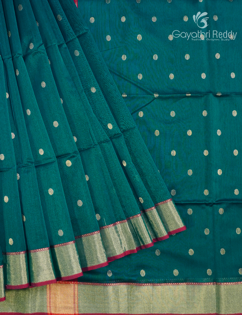 PURE CHANDERI MEDIUM BORDER SAREES -CPS1188