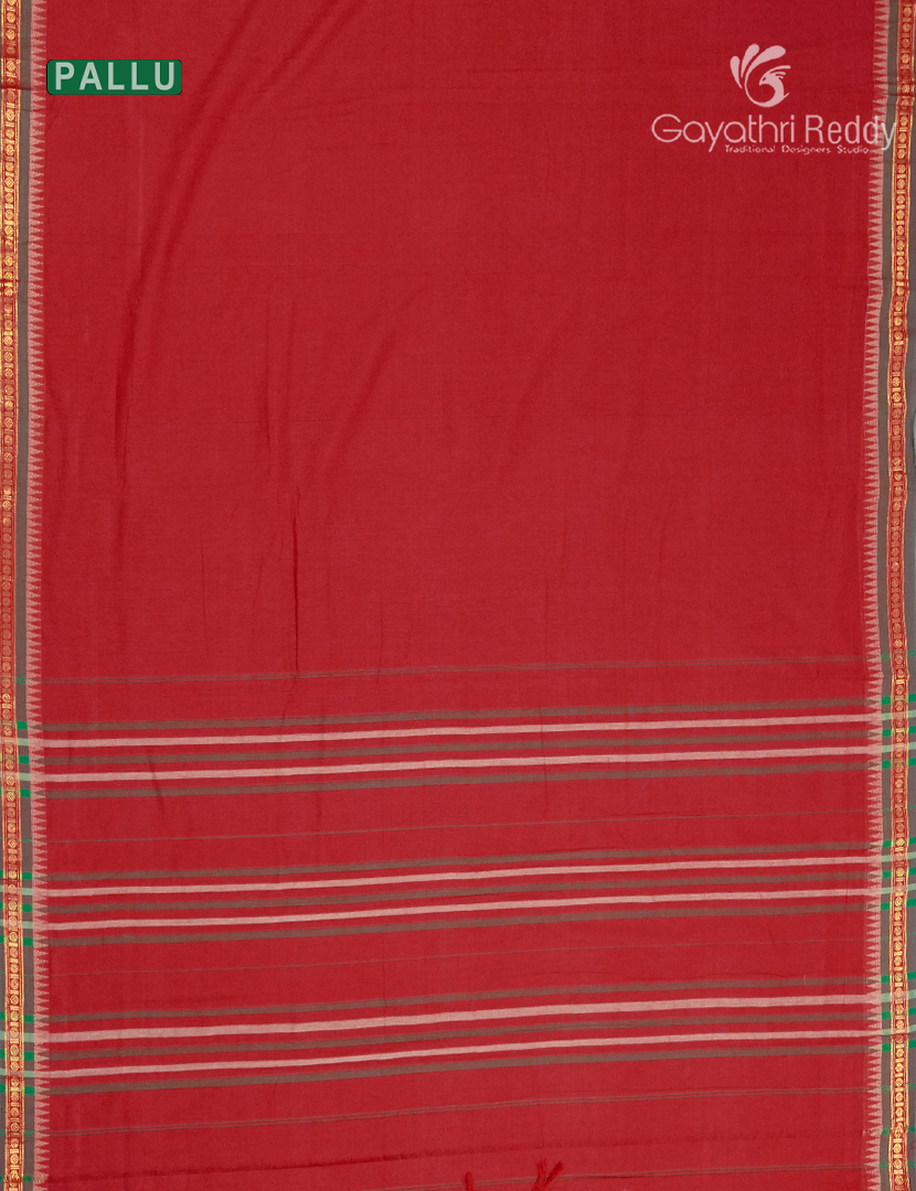 Pure Narayanpet Cotton Saree in Red