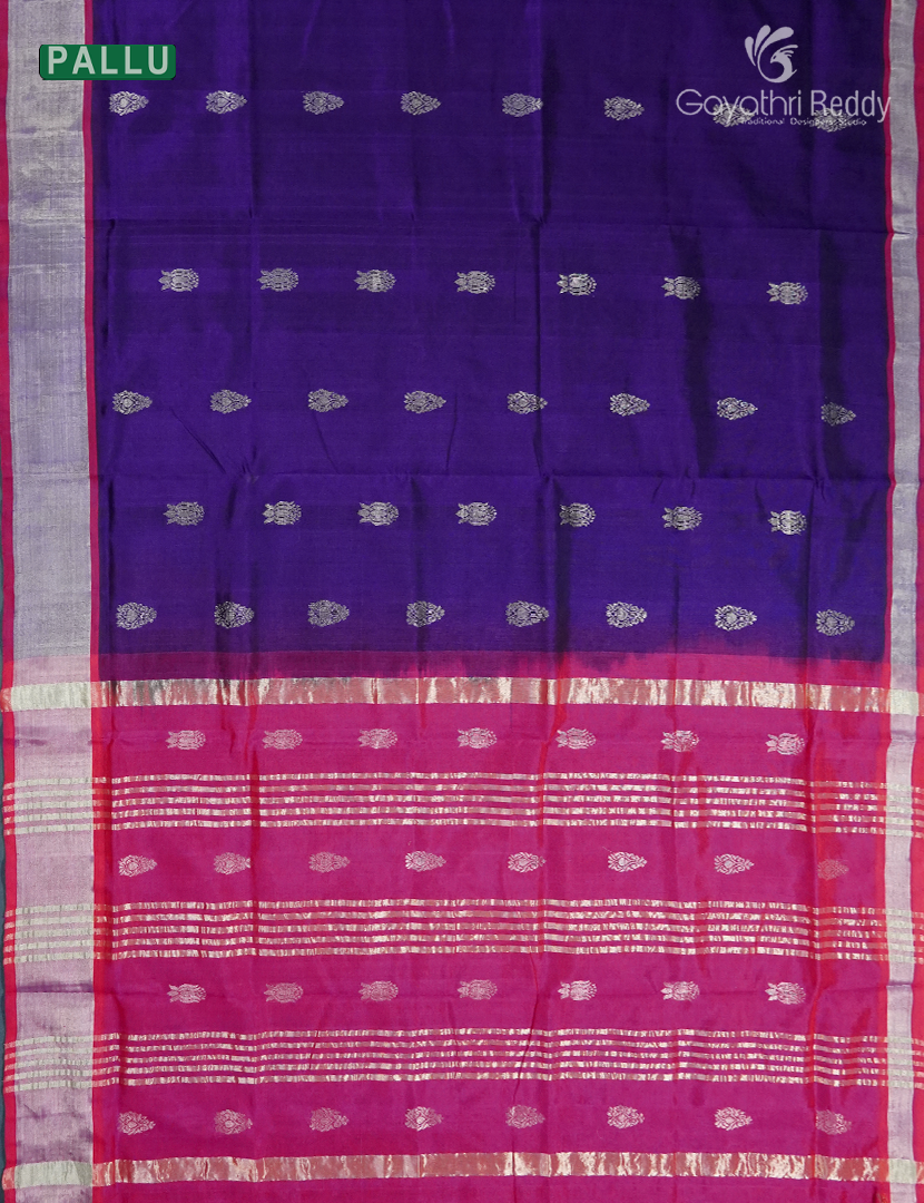 Pure Arani Sico Saree in Deep Purple and Pink