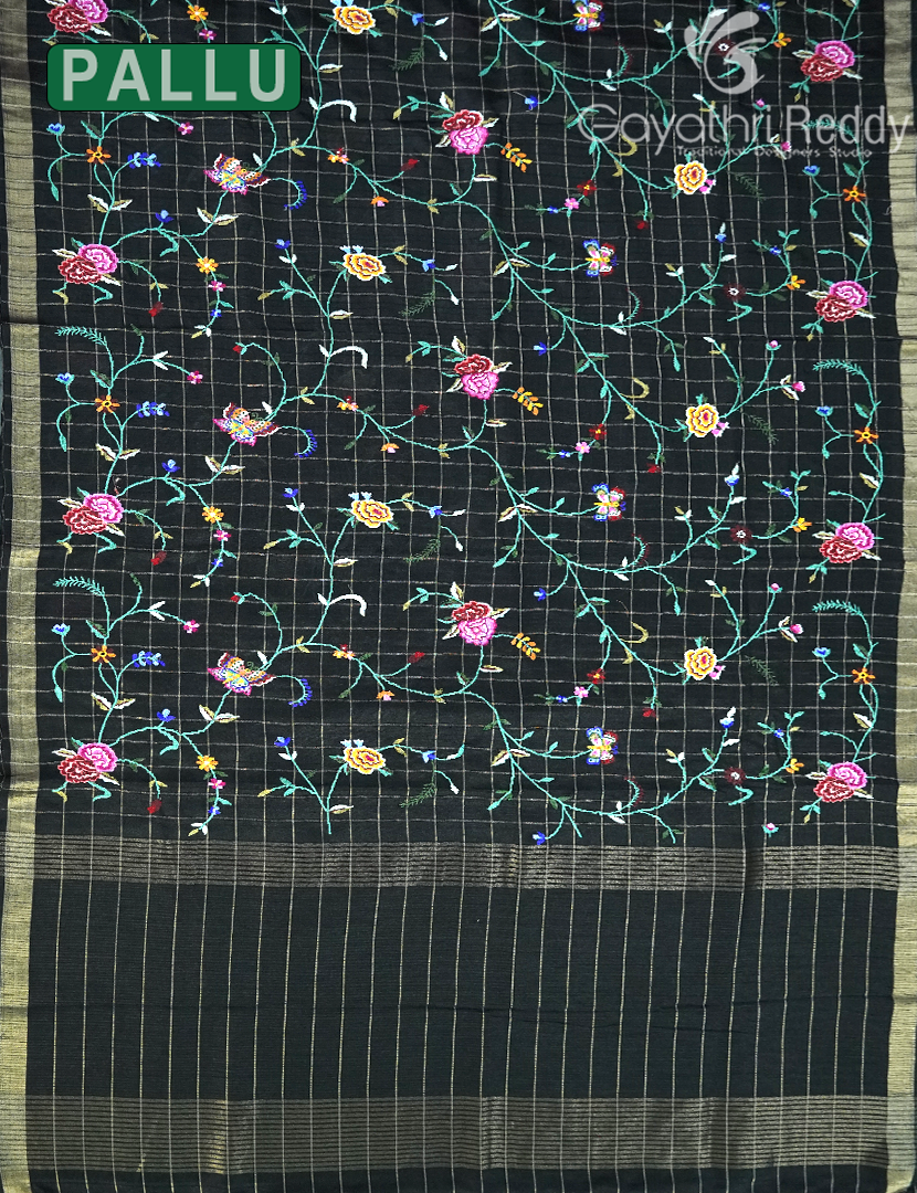 KHADI SILK WORK SAREE-KSW12