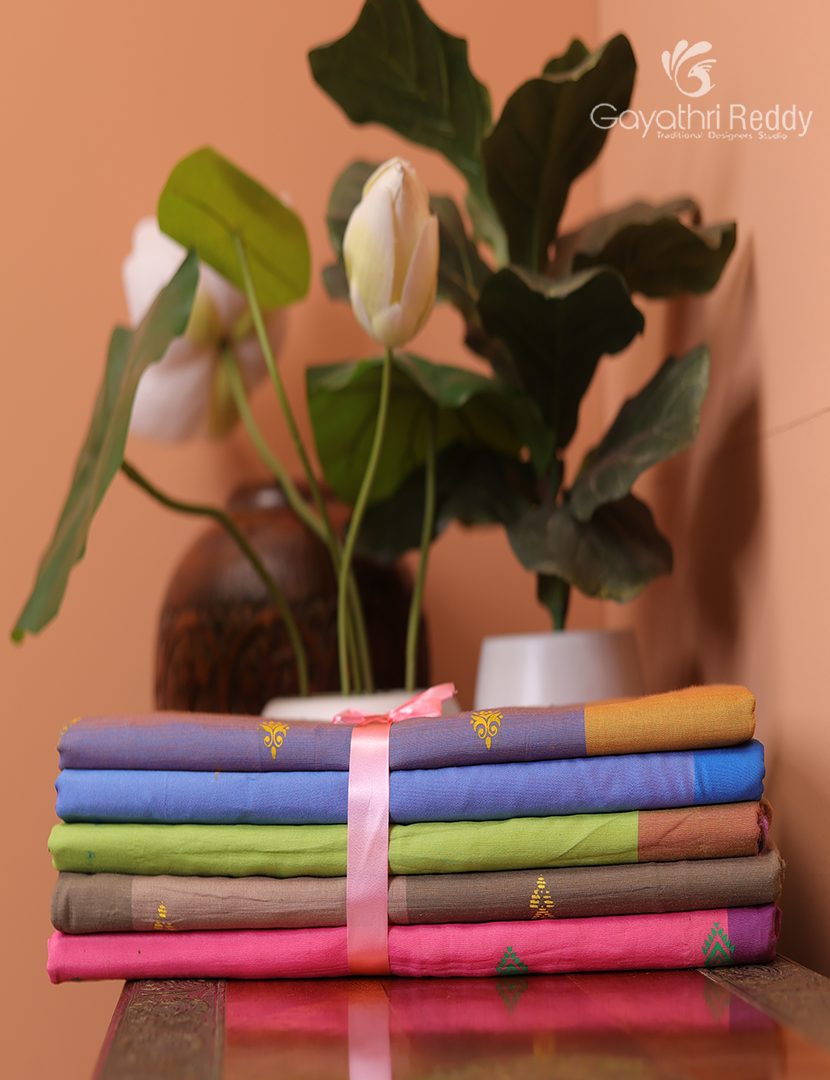 Silk Cotton Sarees Combo ( Set of 5 )