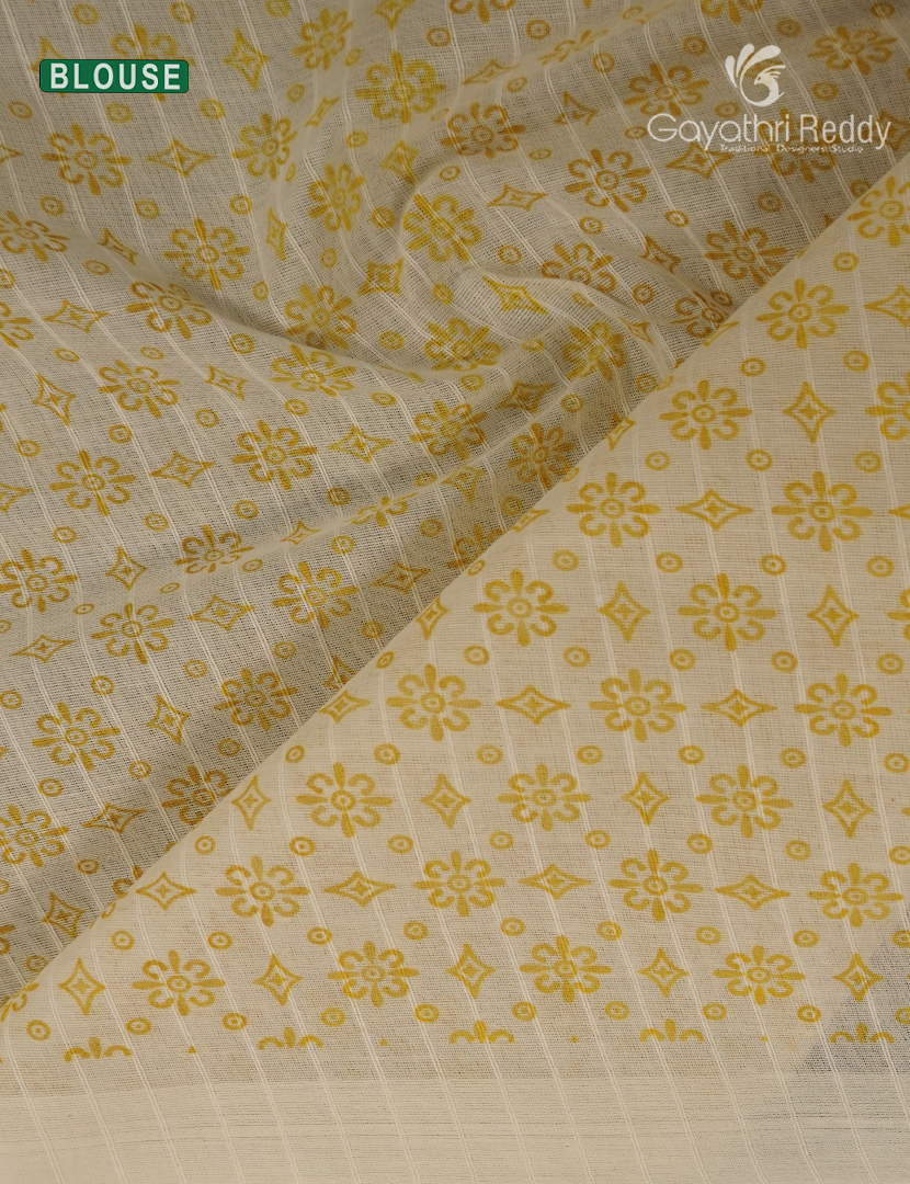 Pure Kanchi Cotton Printed Saree in Denim Blue