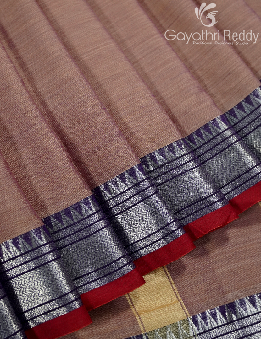Pure Narayanpet Cotton Saree in Beige