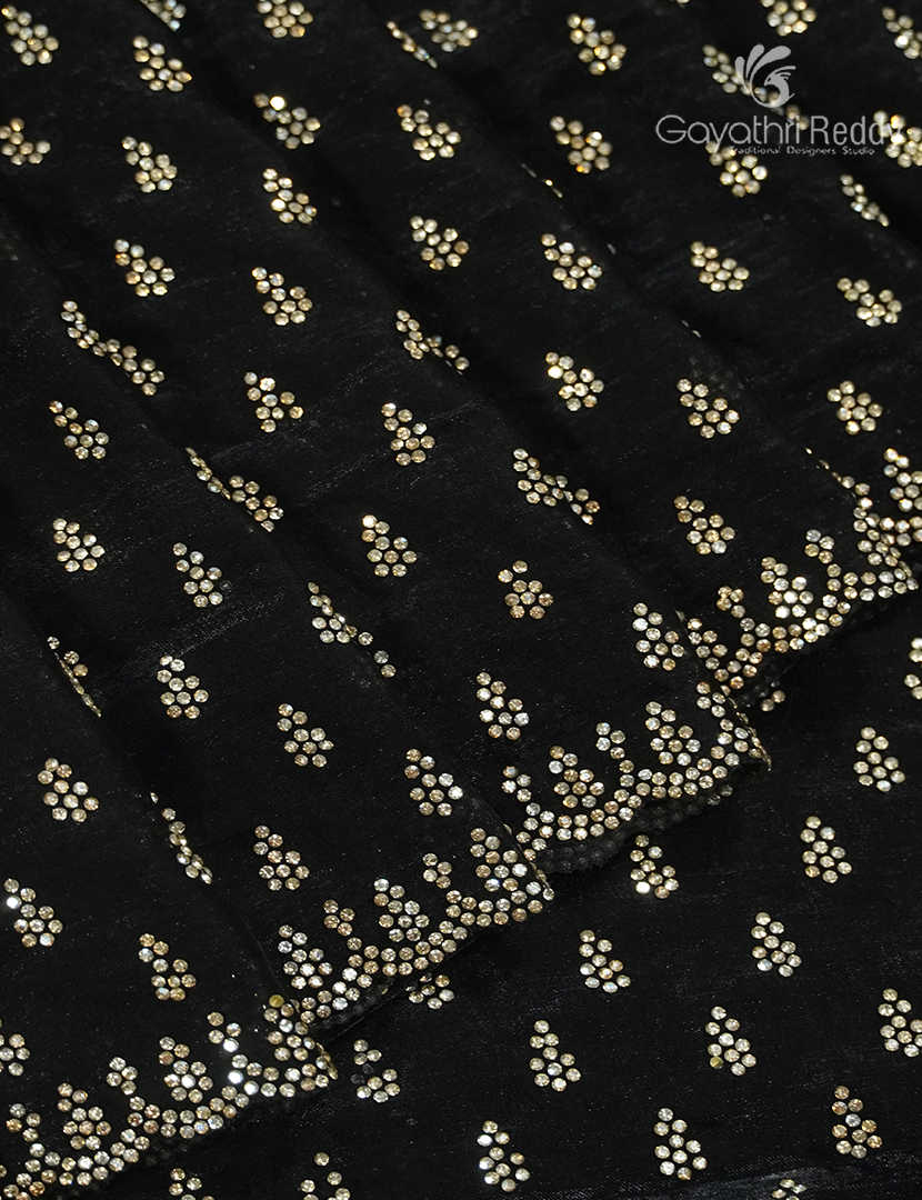 Organza Fancy Saree in Black