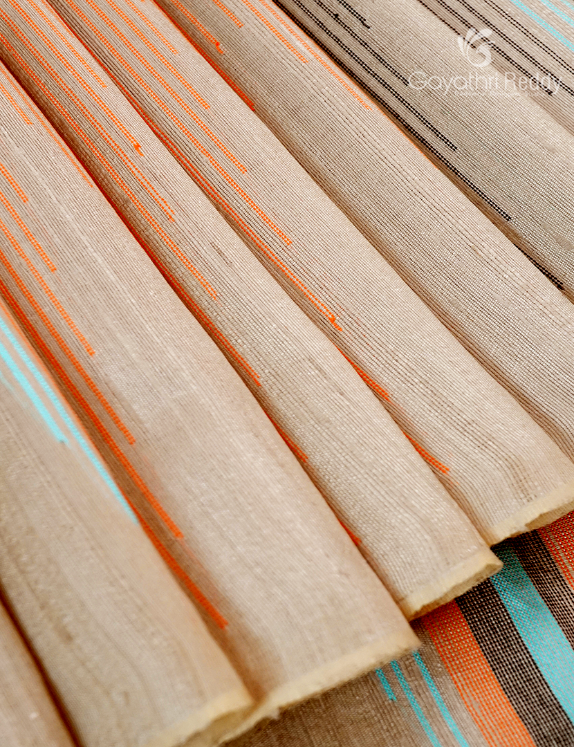 Pure Khadi Pattu Saree in Pastel Sandalwood