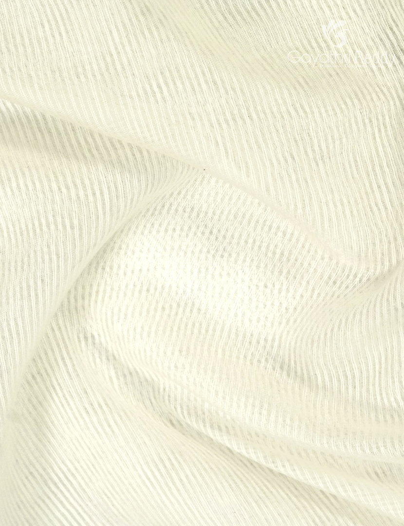 Munga Silk Saree in White with Tiranga Border Independence Day Special