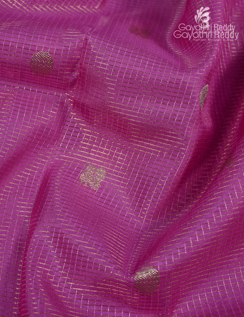 Pure Kanchi Vintage Saree in Rani Pink