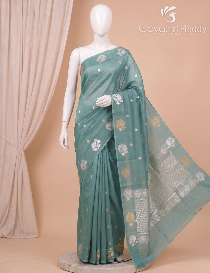 PURE BANARAS KORA SILK-BKS124