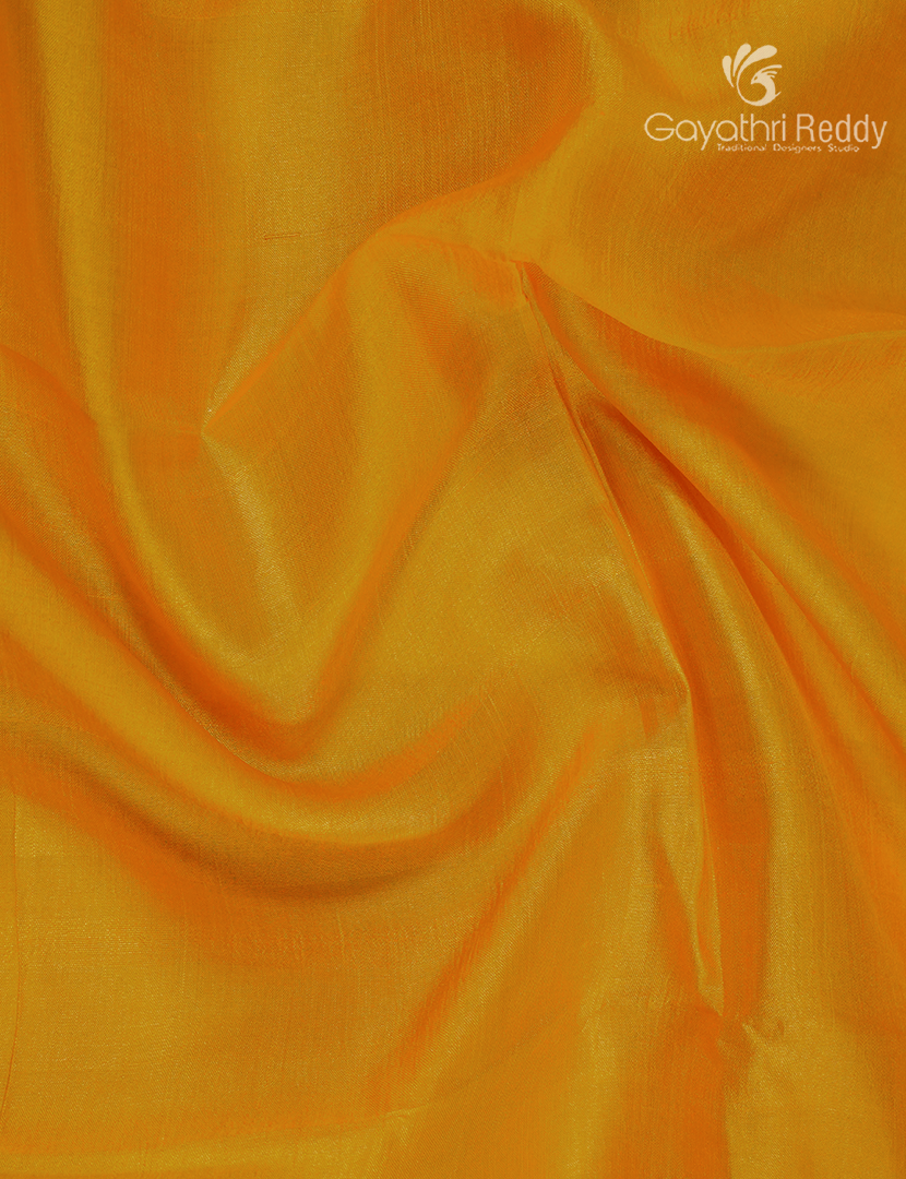 Pure Silk Saree in Mango Yellow
