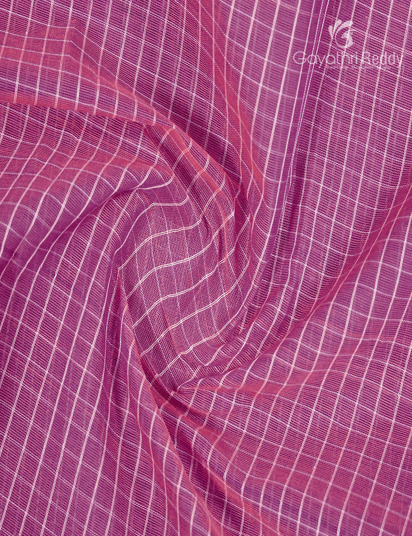 Pure Gadwal Cotton Saree in Lotus Link and Sky Blue