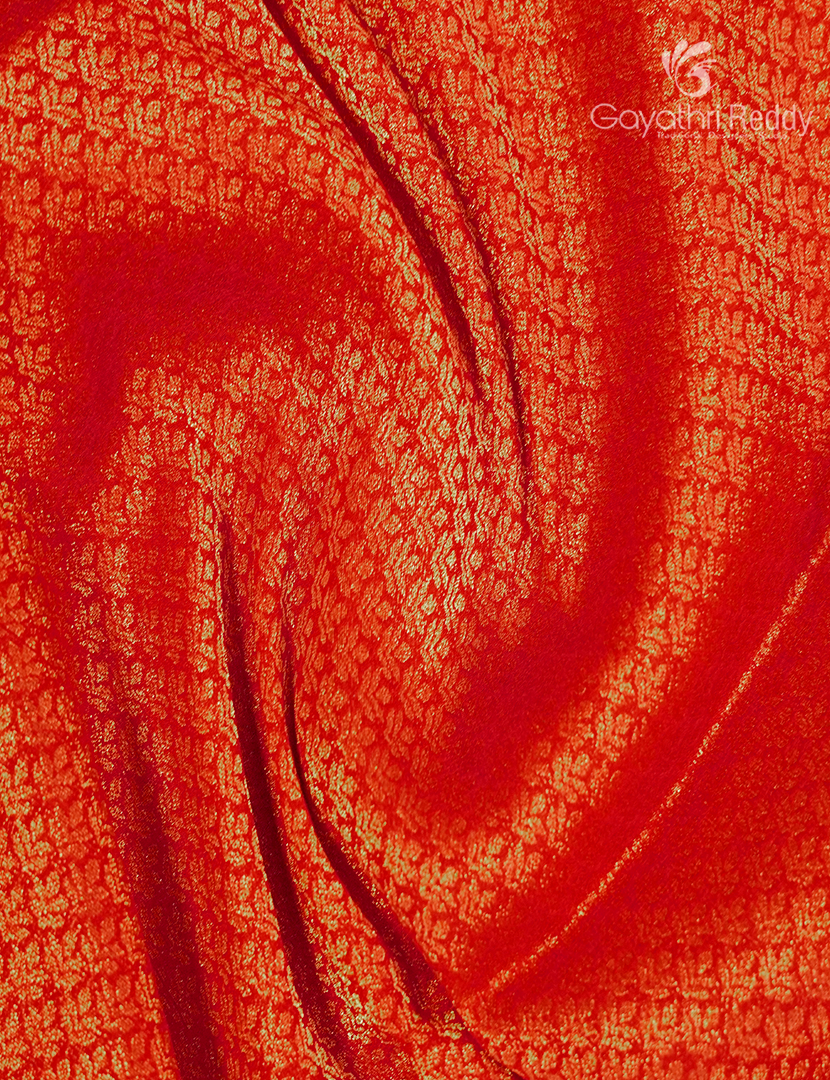 Semi Mysore Creoe in Orange and Bottle Green