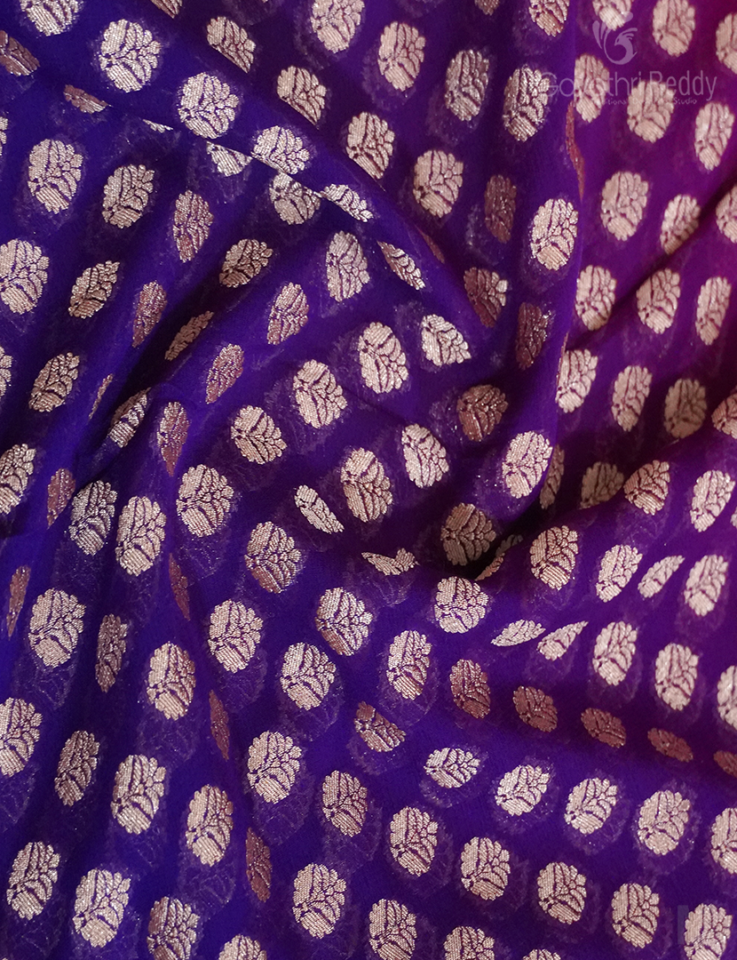 PURE BANARAS GEORGETTE KADDI-BG618