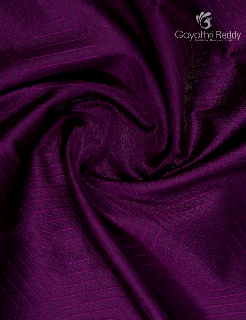 Semi Katan Silk Saree in Deep Purple and