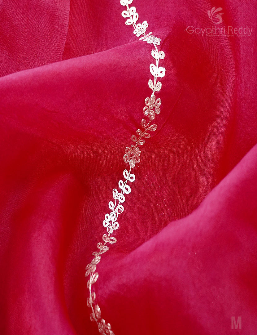 PURE ORGANZA SILK FANCY WITH READYMADE BLOUSE-POF145