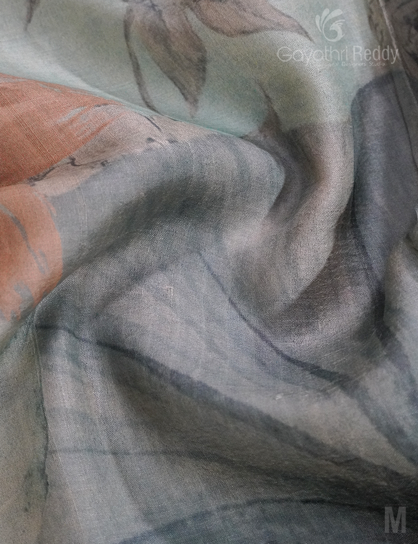 PURE DESI TUSSAR ORGANIC PRINTED-TS1071