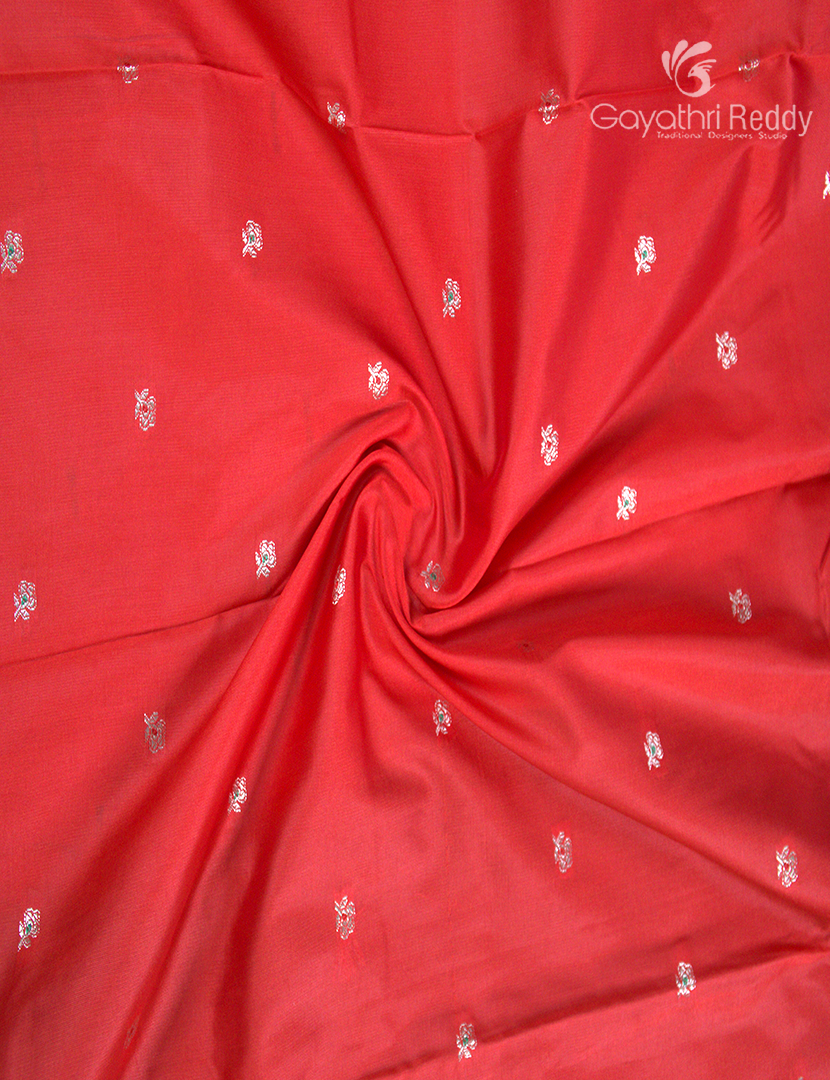 Semi Banaras Katan Silk Saree in Red