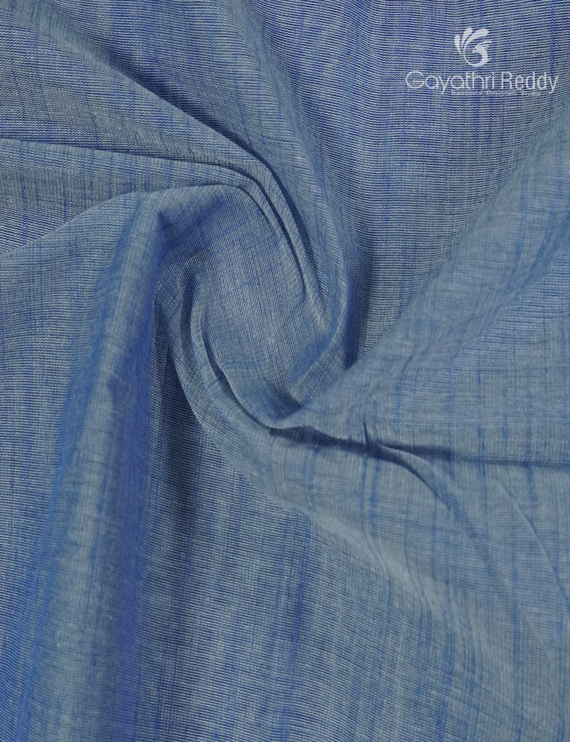 Pure Handloom Cotton Saree in Denim Grey