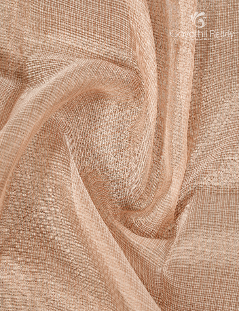 Kota Fancy Saree in Pastel Golden Cream
