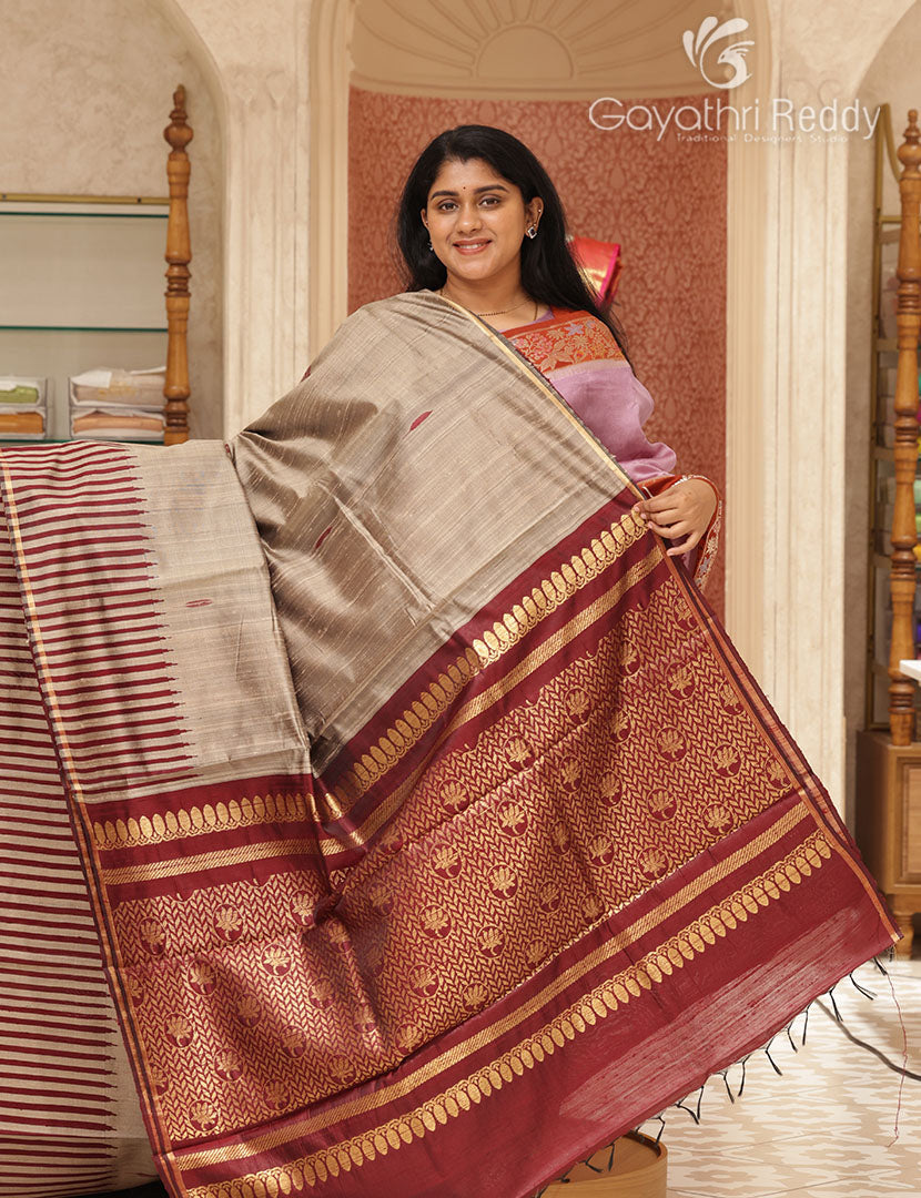 PURE KHADI PATTU SAREE-KHP1303