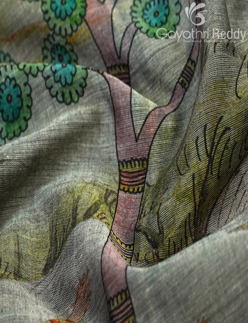 CHANDERI PRINTED SAREE-CHS252