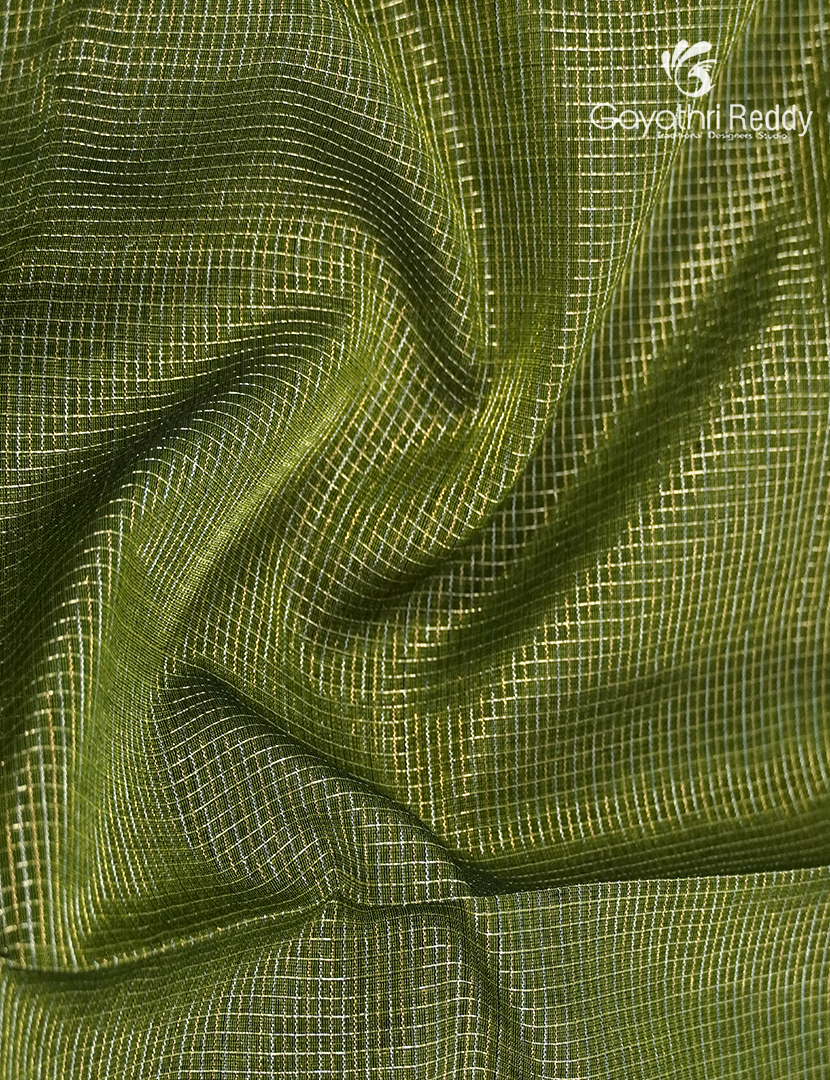 Pure Kanchipuram Sico Saree in Leaf Green