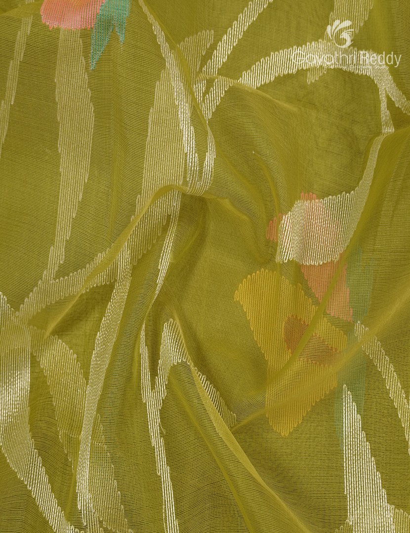 Pure Jamdani Kora Saree in Light Green