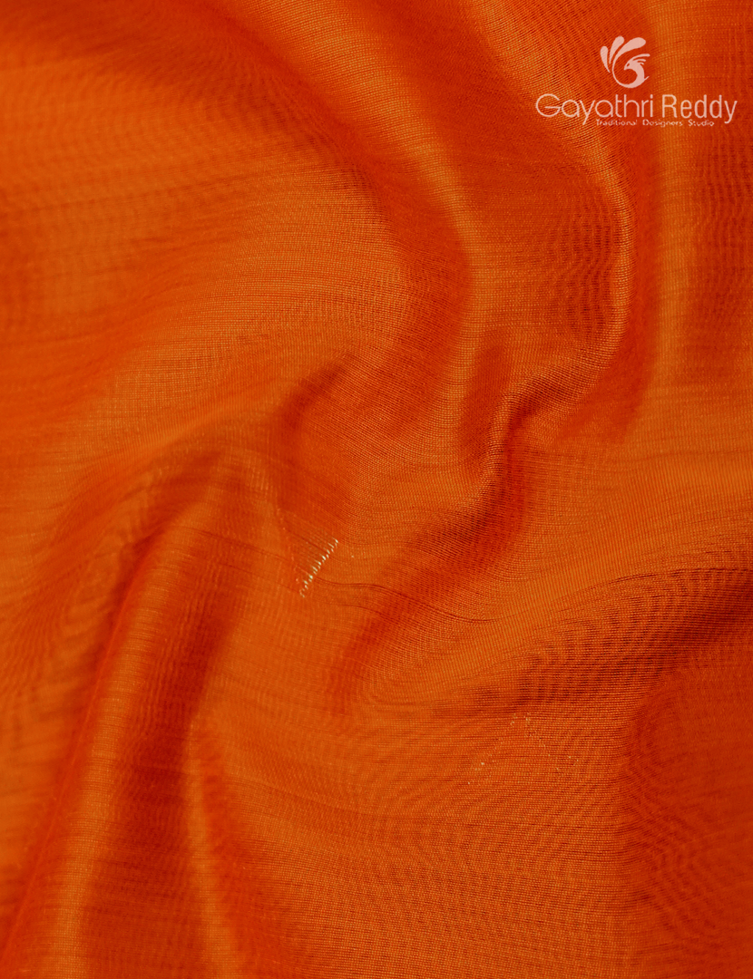 Pure Chanderi Sico Saree in Orange