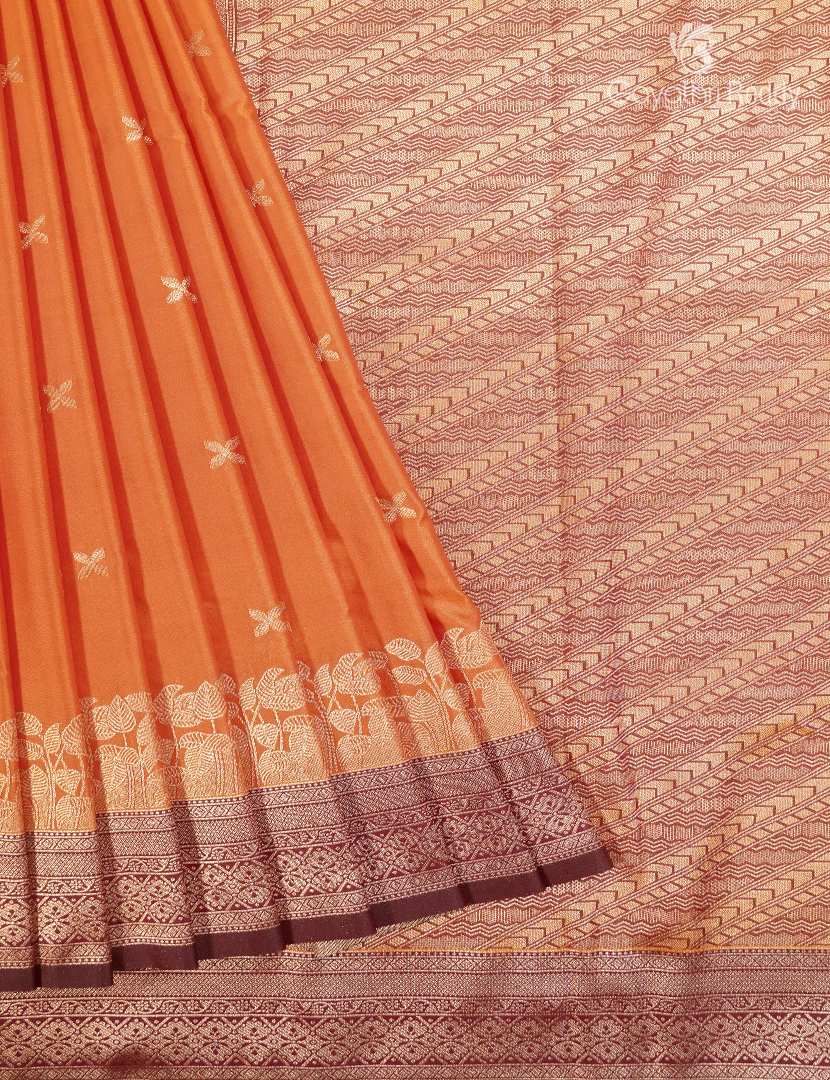 Semi Kanchipuram Art Silk Saree in Peach