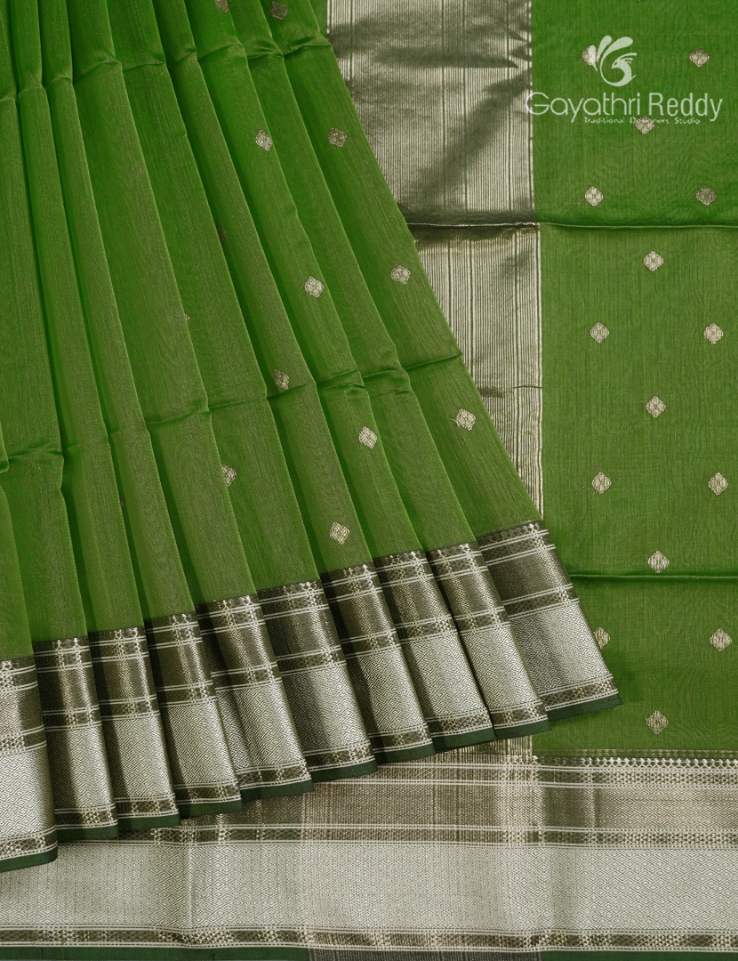 PURE CHANDERI BUTTA SAREES -CPS1189