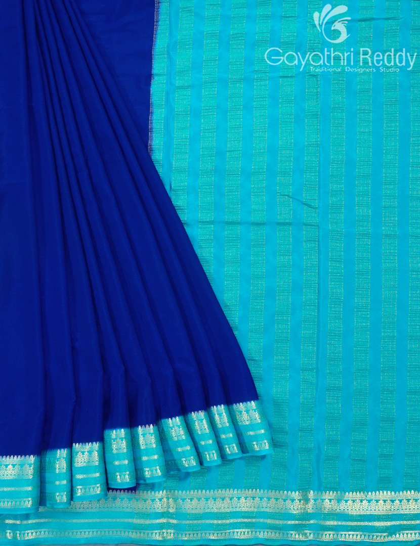 SEMI MYSORE CRAPE SAREE-SMC320