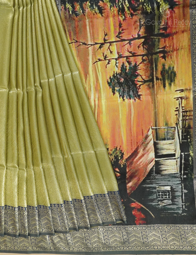 SEMI PATTU SAREE(DIGITAL PALLU)-SP1028