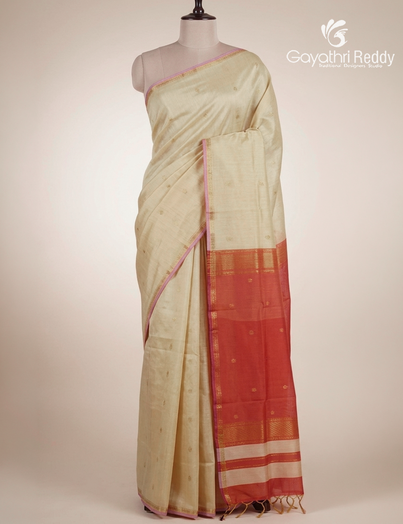 Sico Saree in Cream and Orange