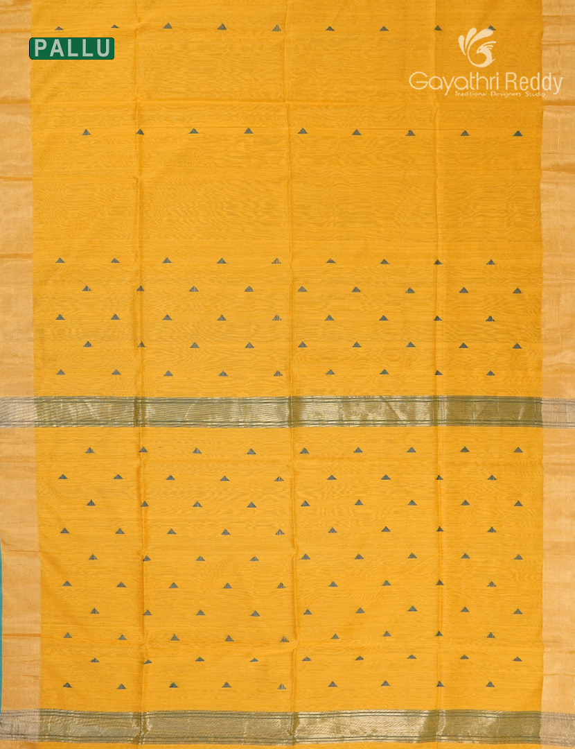 Pure Chanderi Sico Saree in Mango Yellow