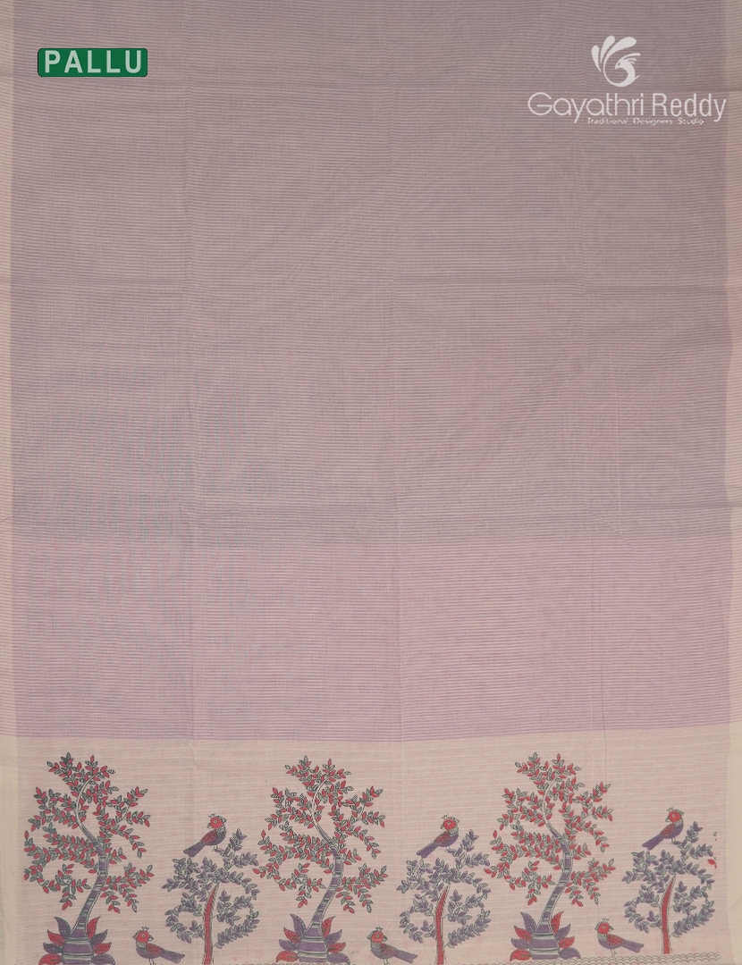 Pure Kanchi Cotton Printed Saree in Lilac