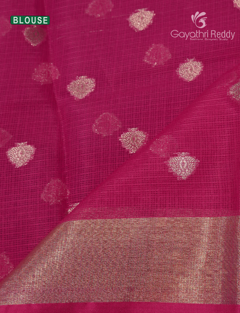 Banaras Kota Lehanga Set in Mint Green and Rani Pink
