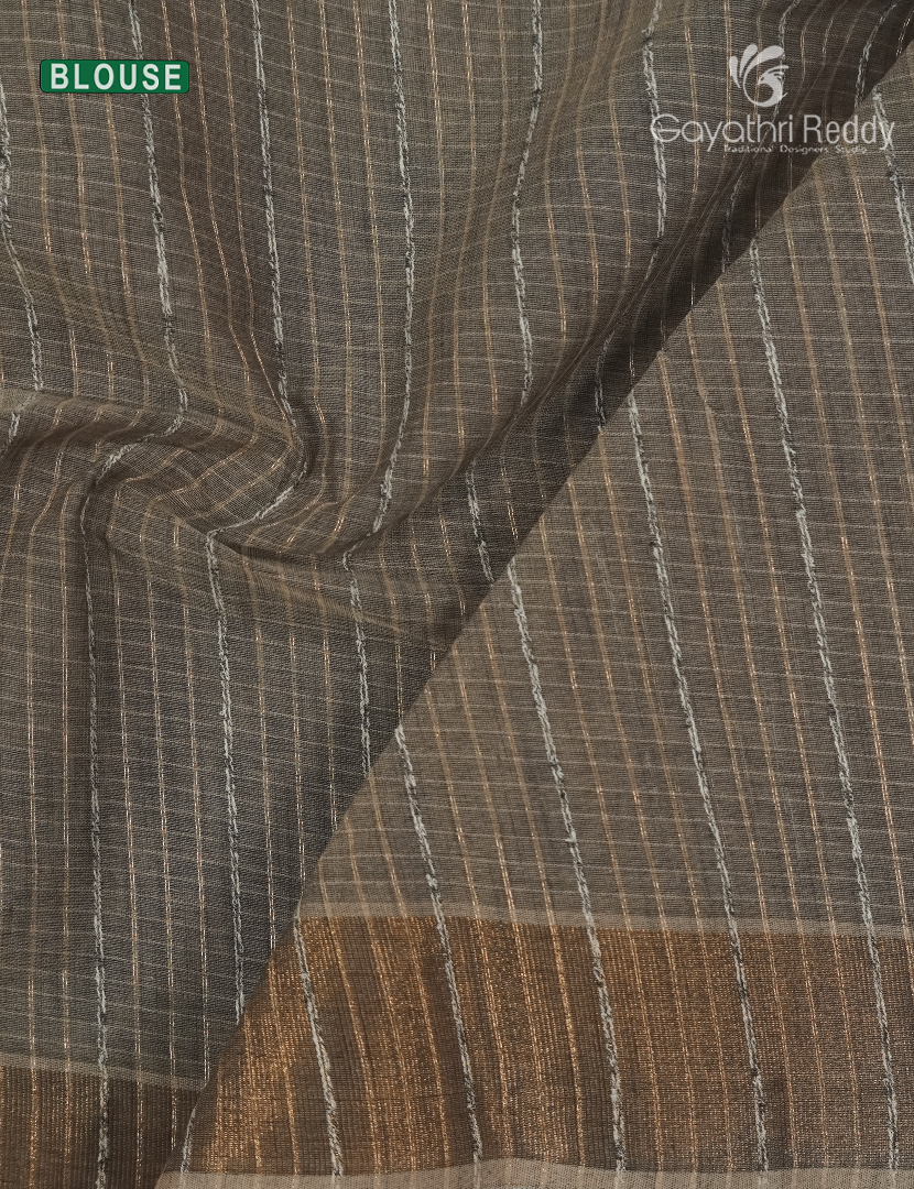 Pure Handloom Cotton Saree in Grey