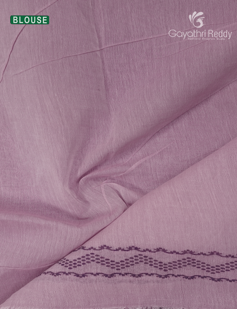 Jamdani Cotton Saree in Baby Pink