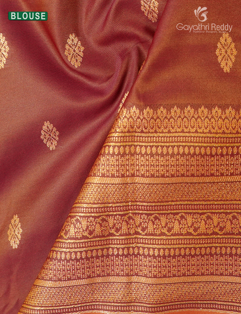 Semi Kanchipuram Art Silk Saree in Peach