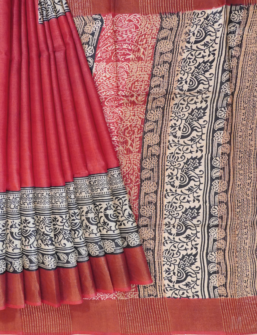 PURE DESI TUSSAR SILK-TS1238