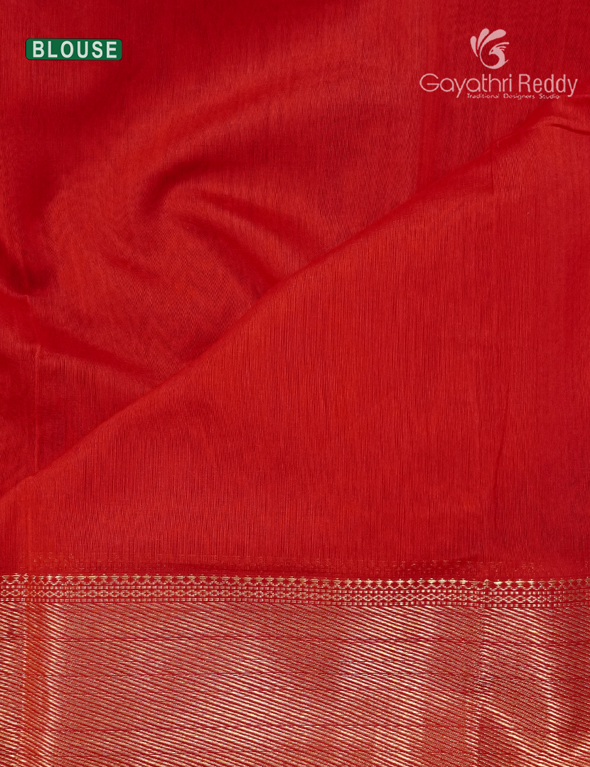 Pure Chanderi Sico Saree in Red