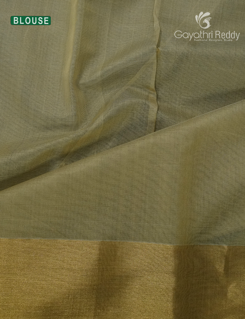 Pure Chanderi Sico Saree in Pastel Pista Green
