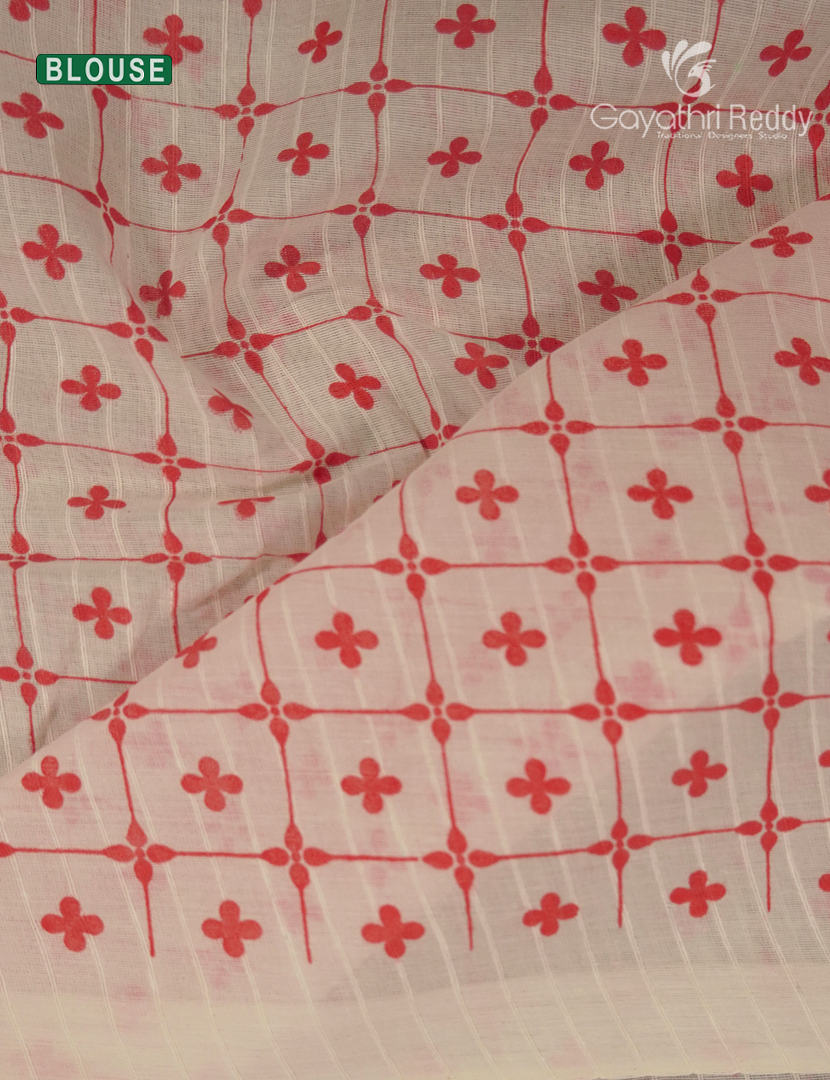 Pure Kanchi Cotton Printed Saree in Lilac