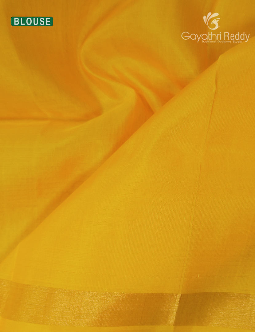Pure Uppada Silk Saree in Olive Green and Yellow
