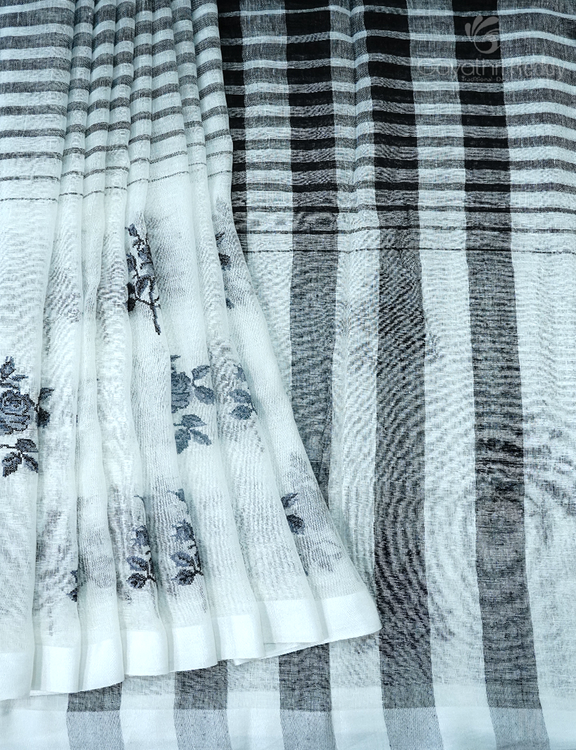 PURE LINEN SAREE-L1340