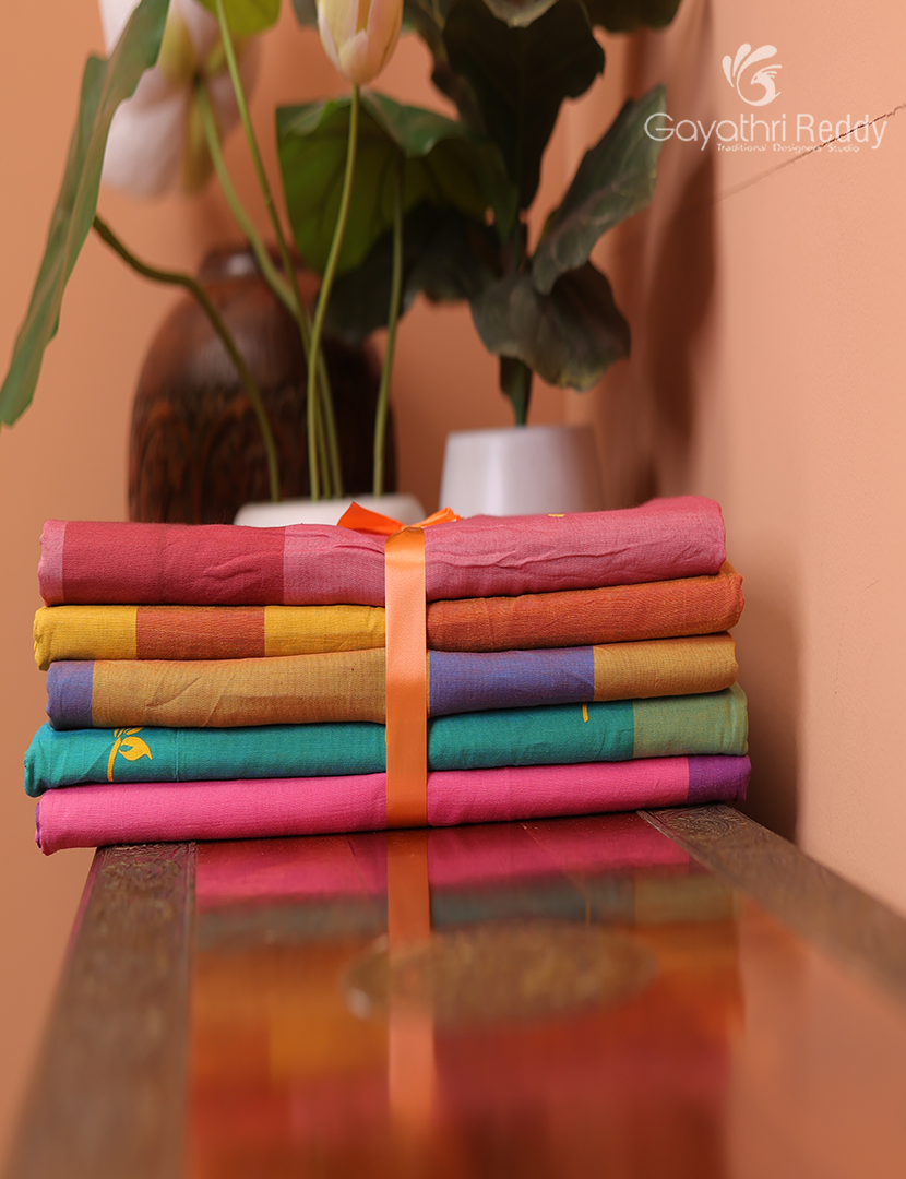 Silk Cotton Sarees Combo ( Set of 5 )