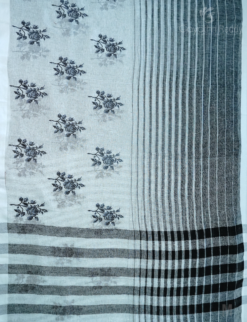 PURE LINEN SAREE-L1340