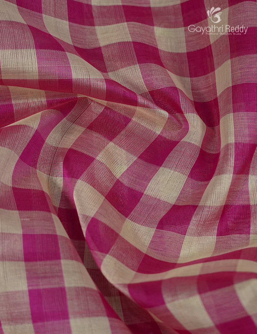 Pure Arani Sico Saree in Rani Pink
