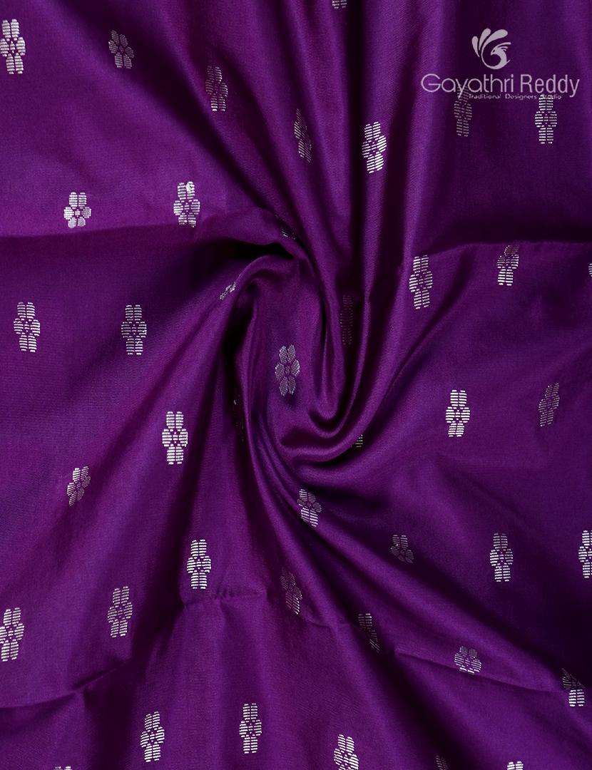 Semi Banaras Katan Silk Saree in Purple