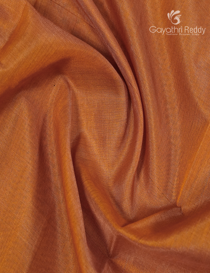 Pure Kanchi Sico Saree in Mustard and Red
